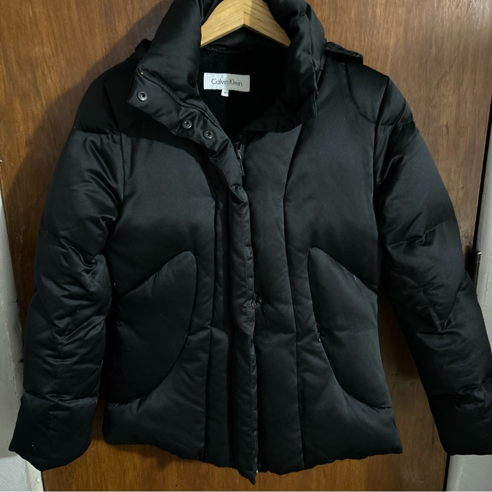 Calvin Klein Womens M Black Puffer Winter Jacket Coat - Picture 1 of 7